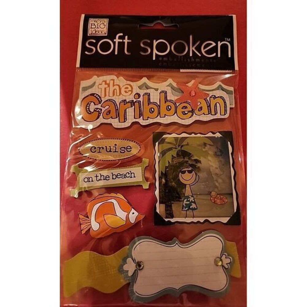 Me & My Big IDEAS Soft Spoken The CARIBBEAN BEACH Stickers Travel Scrapbook